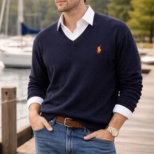 Polo by Ralph Lauren Men's Navy Sweater XL